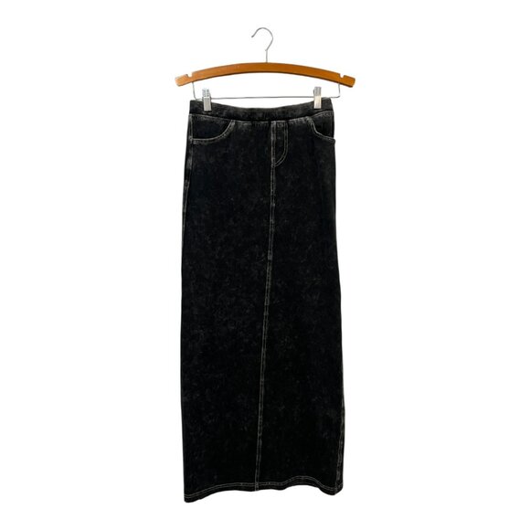 Hard Tail Midi Skirt Black Women's Size Small Pull On Stretch - Picture 1 of 5